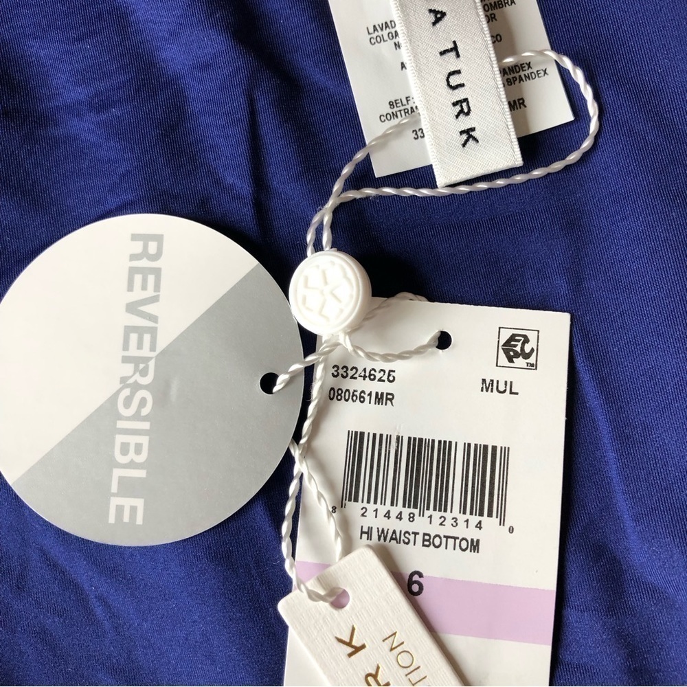 Trina Turk Breeze High Waisted Reversible Bikini Bottoms Size 6 - Picture 6 of 8